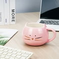 thumbnail image 5 of 12oz Cute Cat Mug with Surprise 3D Kitten Inside - Ceramic Coffee Cup with Gold Whiskers - Lead-Free Dishwasher Safe Gift for Her - Pink, 5 of 11