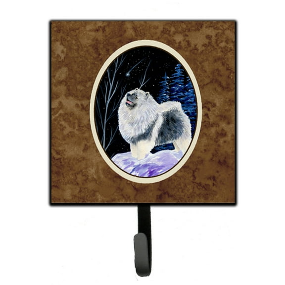 Carolines Treasures SS8357SH4 Starry Night Keeshond Leash or Key Holder 7Hx4.25W multicolor