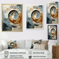 thumbnail image 5 of Designart "Vortex Of Timeless Turn In Blue And Gold" Abstract Spirals Picture Framed Wall Art Living Room, 5 of 5
