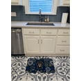 thumbnail image 3 of Carolines Treasures BB5066RUG Blue Flowers Smooth Black & Tan Dachshund Machine Washable Memory Foam Mat, 3 of 4