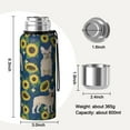 thumbnail image 7 of 20 Oz French Bulldog Sunflowers Floral Coffee Tumbler Double Wall Insulated Stainless Steel Water Bottle | Metal Reusable Thermoses Flask with Cup Cap | Leak & Sweat Proof with Anti-Dust Lid, 7 of 7