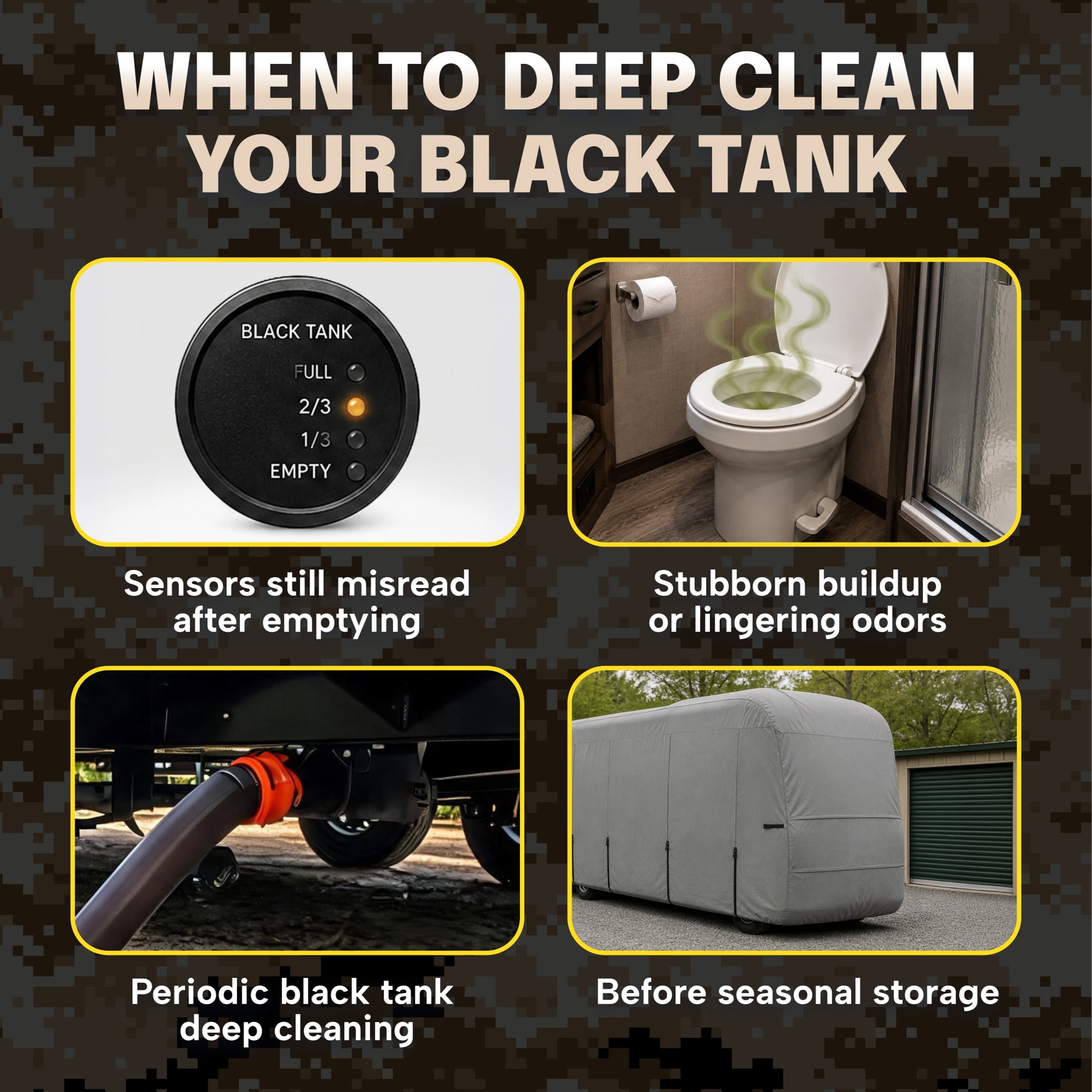 (2 pack) Walex Commando RV & Marine Black Holding Tank Sensor Cleaner - Ocean Mist Fragrance - 4 Treatments