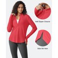 thumbnail image 3 of G4Free Womens UPF 50+ Sun Shirts Lightweight Golf Shirts Quick Dry Half Zip Workout Tops Running Hiking, 3 of 6