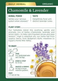 (4 pack) Traditional Medicinals Organic Chamomile and Lavender Herbal Tea Bags, 16 Count