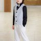 thumbnail image 4 of Odeerbi Chicos Niñas Blazer Chaqueta Glitter Manga Larga Uniforme Escuela Traje Formal Chaqueta, 4 of 8