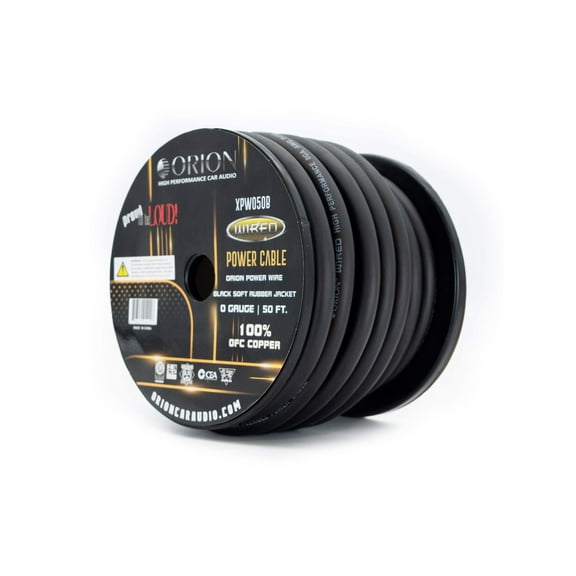 Orion XTR 100% Copper Wire 0 Gauge 50 ft Frost