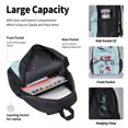 thumbnail image 4 of Easygdp Sailboats Anchors Mochila para Niños y Niñas con Set de Caja de Almuerzo y Estuche para Lápices 3 en 1, Mochila Escolar Estampada para Adolescentes, 4 of 7