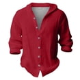 thumbnail image 6 of Shadoumai Boys Linen Shirt Long Sleeve Half Button Down Hooded Shirts Lightweight Summer Beach Tee Tops Kids Cotton Linen Hoodie, 6 of 6