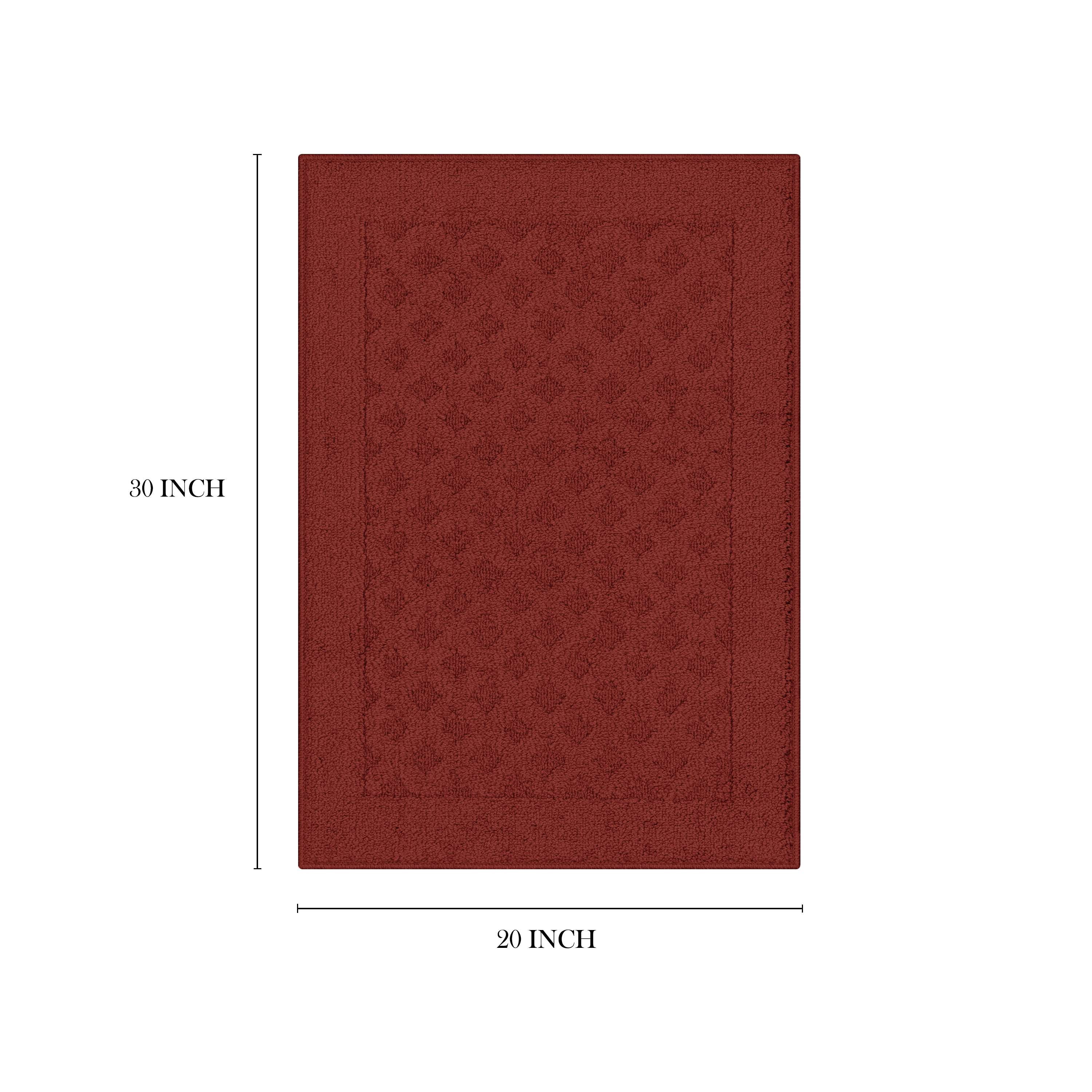 (2 pack) Mainstays Dylan Solid Diamond Olefin Red Indoor Accent Rug, 1'8"x2'6"