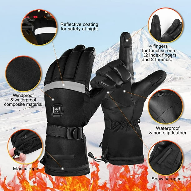 Rechargeable Electric Heated Warmed Gloves: 5000mAh Men Women