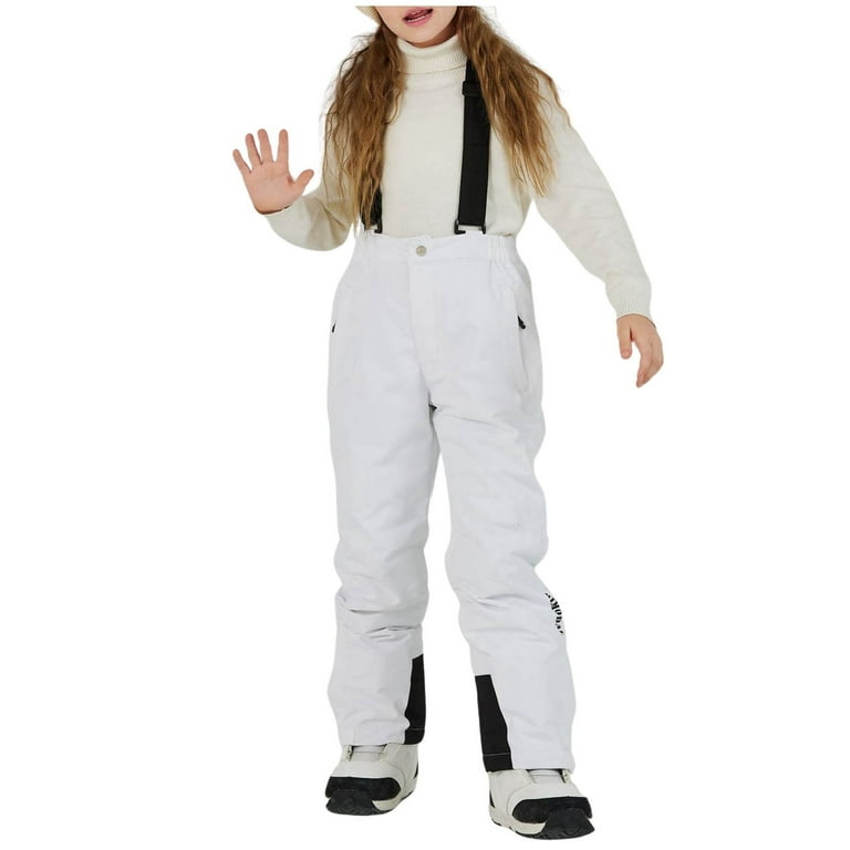 Snow Pants Girls Insulated Snow Overalls Waterproof Windproof Kids