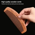 thumbnail image 4 of New Anti-Static Handcrafted Natural Peach Wood Hair Comb Head Massage Sandalwood Comb Hair Care DIY Styling Tool, 4 of 4