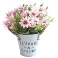 thumbnail image 1 of Maceta artificial para oficina en casa, escritorio, estilo vintage, decoración floral falsa, planta en maceta, rosa sidaley HA6542-02B, 1 of 6