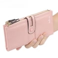 thumbnail image 3 of Cartera con hebilla larga para mujer, multifunción, moderna, para teléfono móvil, monedero con cremallera, 3 of 5