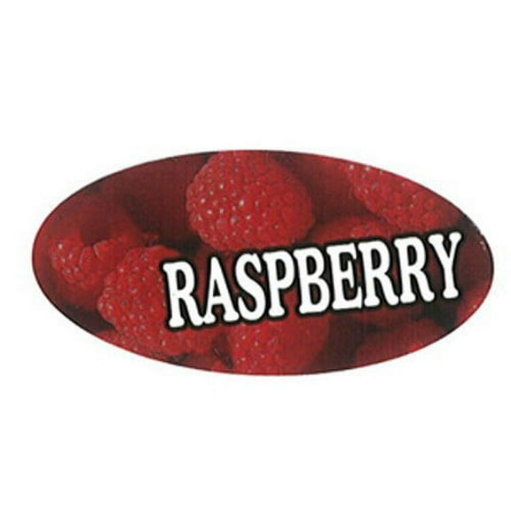 Specialty Printing Oval Raspberry Flavor Label, 1.96" x 31/32" | 1000/Roll