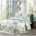thumbnail image 6 of All American Collection Floral Blue Printed Patchwork Cotton Quilt, Full - Reversible, 6 of 6