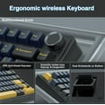 thumbnail image 3 of Restored AULA F75 75% Wireless Mechanical Keyboard, Hot Swappable Creamy Keyboard, Pre-lubed Greywood Switches RGB Backlit Gaming Keyboards, 2.4GHz/Type-C/BT5.0, 3 of 7