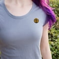 thumbnail image 2 of Plaid Mustard Yellow Gray Grey Pattern Pinback Button Pin, 2 of 4