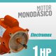 thumbnail image 2 of Motor Monofásico 1 HP 2 Polos Uso General Electromex By Siemens, 2 of 11