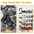 thumbnail image 2 of PinkSheep 4 Tier Shoe Rack, Stackable Metal 12 Pairs Shoes Organizer Storage Shelf for Closet Door Entryway, 2 of 9