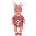 thumbnail image 4 of For 14 to 16 inches New Born Baby Dolls Plush jumpsuit with Hooded Socks Doll Clothes Accessories 4 Pieces(No Doll), 4 of 5