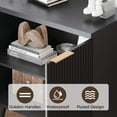 thumbnail image 5 of TOPCOMFY Buffet Cabinet, Sideboard Fluted Cabinet Modern Kitchen Buffet Storage Cabinets with Doors and Shelves, Wood Farmhouse Coffee Bar Station for Entryway & Dining Room & Living Room, Black, 5 of 7