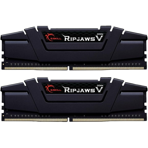 G.SKILL Ripjaws Série V (XMP) DDR4 RAM 64 Go (2x32 Go) 3200MT/s Cl16-18-38 1.35V Intel AMD Ordinateur de Bureau Mémoire UDIMM - Noir (F4-3200C16D-64GVK)