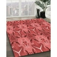 thumbnail image 3 of Ahgly Company Machine Washable Indoor Rectangle Transitional Red Area Rugs, 6' x 9', 3 of 7