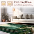 thumbnail image 2 of ODIKA 6'x9' Machine Washable Non-Slip Area Rug, Timber Trail Round Floor With Forest Scenery and Wildlife Print High Traffic Rug, Green, 138354, 2 of 7