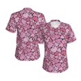 thumbnail image 3 of Yiaed Sweet Heart Print Women's T Shirt V-Neck Short Sleeve Shirt Casual Breathable Tee Summer Tops-XX-Large, 3 of 5
