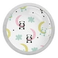 thumbnail image 1 of 4PCS Round Panda Cabinet Fluorescence Knob Glowing in the Dark Furniture Drawer Pulls Handle with Screws, 1 of 5