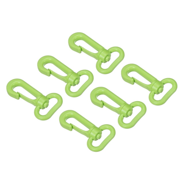 Unique Bargains Mousqueton Pivotant en Plastique Vert Pâle, Lot de 6