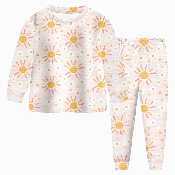 Baby Girls Clothes 24 Months 2T 3T 4T 5T 6T 7T Girls 2PCS Fall Winter Outfits Set Toddler Girls Long Sleeve Top Pants Set Tie-dye Pants Set Yellow Size 4-5 Years