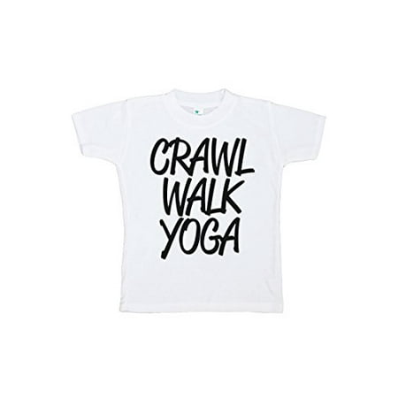 

7 ate 9 Apparel Kids Crawl Walk Yoga T-Shirt White