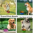 thumbnail image 3 of 4 Pack Collapsible Dog Bowl Portable Foldable Travel Pets Bowls Cats Water Feeding Food Bowls Silicone Expandable Cup Dish Puppies for Walking Camping Outdoors with Carabiner Clip, 3 of 5