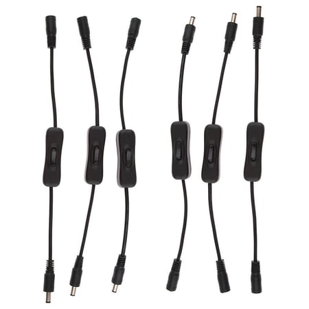 6 Pieces LED Strip Light Inline on Off Switch DC Power Adapter ...