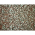 thumbnail image 5 of 100% Silk Dupion Fabric Embroidery dusty blue x brown color 54quot;DUP# E55[1], 5 of 10