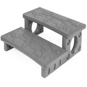 XtremepowerUS Spa Step, Hot Tub Step, Universal Camper/Deck Steps, Anti-Slip Grey
