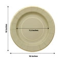thumbnail image 3 of Efavormart 25 Pack | 10" Khaki Gold Rim Sunray Heavy Duty Paper Dinner Plates, Disposable Party Plates - 350 GSM, 3 of 11