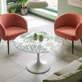thumbnail image 4 of Sage Green Crab Elastic Fitted Round Table Cover Coral Starfish Shell Waterproof Outdoor Tablecloth for Holiday Party, Picnic, Patio & Dining Fits Tables Up to 45"-54", 4 of 8