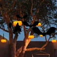 thumbnail image 3 of Halloween Hanging Bats Decorations Outdoor 3D Realistic Scary Flying Bats With Glowing Eyes For Front Door Yard Tree Halloween Hanging Decorations Outside, 3 of 4