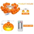 thumbnail image 7 of Qoosea Halloween Pumpkin String Lights, 20FT 40 LED 8 Mode Waterproof Pumpkin String Lights for Outside Decor Camper Party Indoor Bedroom Decorations, 7 of 7