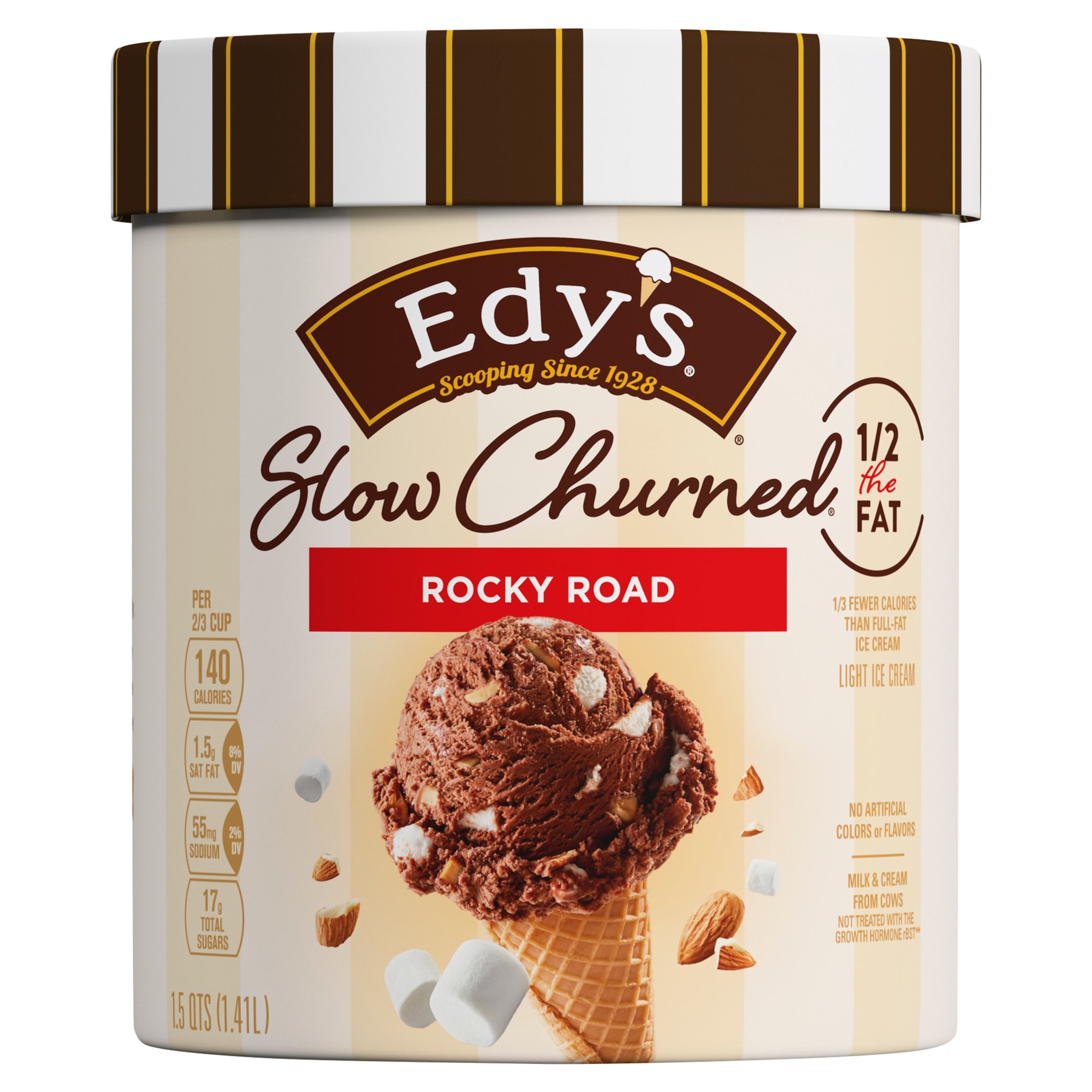 Edy's/Dreyer's Slow Churned Light Rocky Road Ice Cream 48 Oz, 48 Oz