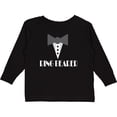 thumbnail image 3 of Inktastic Ring Bearer Mock Tux Tuxedo Boys Long Sleeve Toddler T-Shirt, 3 of 5