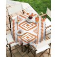 thumbnail image 3 of Round Tablecloth 60 Inch Orange Boho Table Cloth Oil Spill Proof Waterproof Tablecloth Protector Bohemian Style Round Table Cover for Dinner Party Picnic Kitchen Decor Indoor Outdoor, 3 of 6