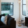 thumbnail image 3 of Brightech Sky Flux LED Torchiere Bright Standing Touch Sensor Floor Lamp, Brass, 3 of 10