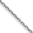 thumbnail image 2 of 14k White Gold .8mm Diamond-Cut Cable Chain, 2 of 4