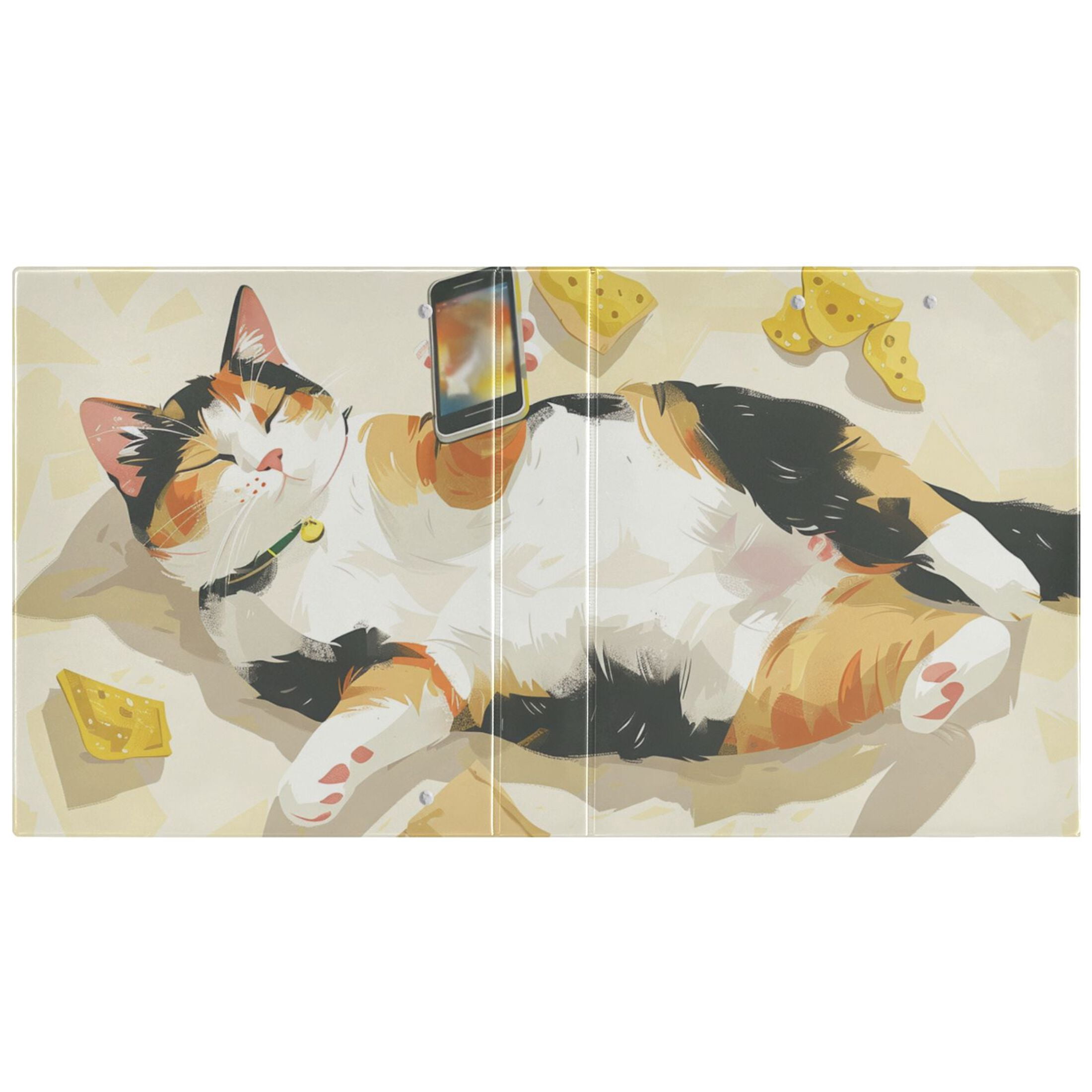Lazy Cat 3 Ring Binders 1.5 inch Hardcover File Folders with Interior Pockets A4 Size Organizer for School Office Hospital