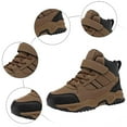 thumbnail image 4 of UngA Boy Winter Boots Fleece Lining Walking Hiking Boots Non Slip Ankle Boots Unisex-Child Cold Weather Shoes Outdoor Kids Snow Boots Boys (Little Kid/Big Kid),Size 2.5, 4 of 5