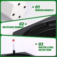 thumbnail image 3 of 16" Tall Hexagonal Self-Watering Planters Set of 2 with Water Level Monitor, Bottom Wheels & Drainage Hole – Indoor & Outdoor Plant Pots, White, 3 of 8